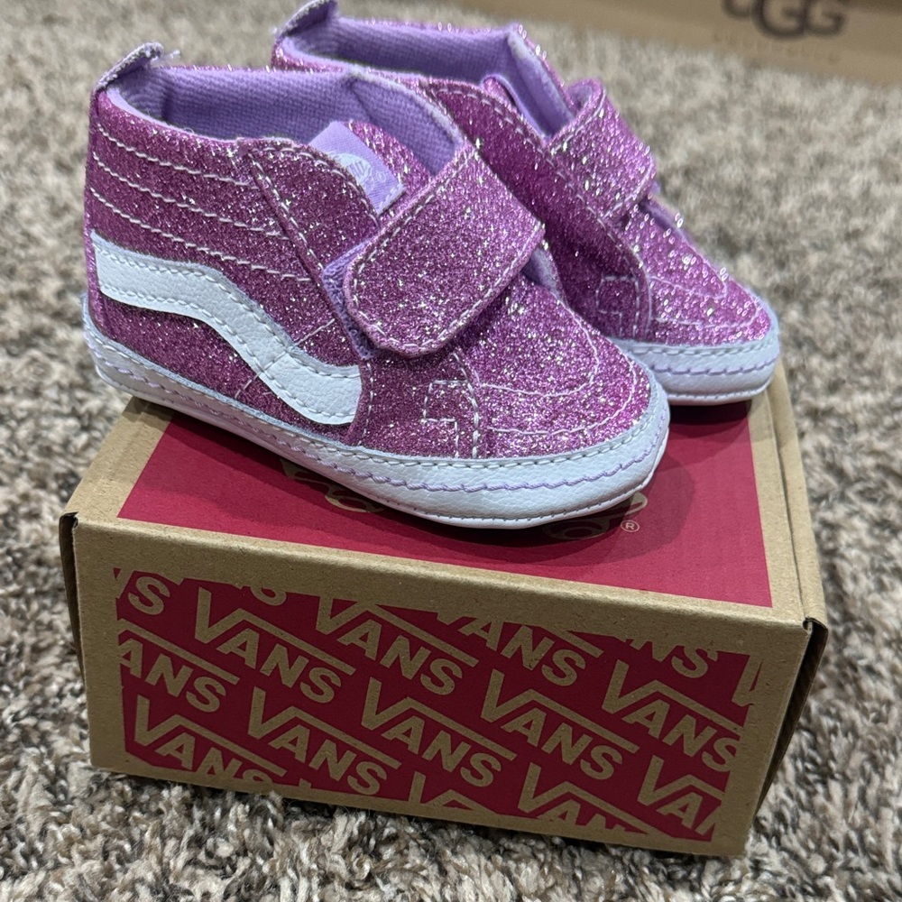 Vans Kids Glittery Pink Sneakers